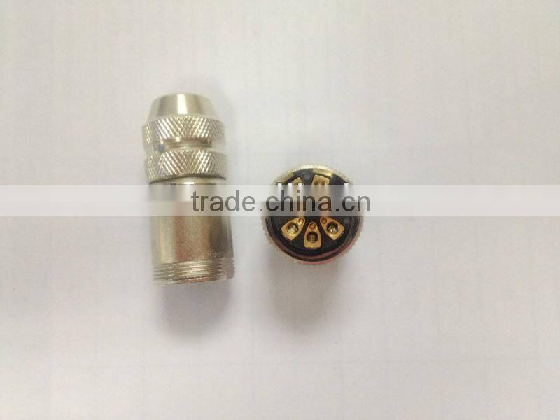 4 poles connector M8 electrical metal connector (L102-M8-T0406)