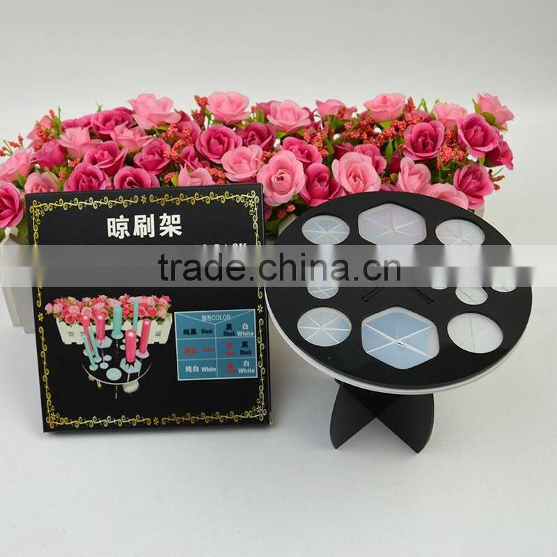 Round Acrylic cool makeup brush frame brush rack drying