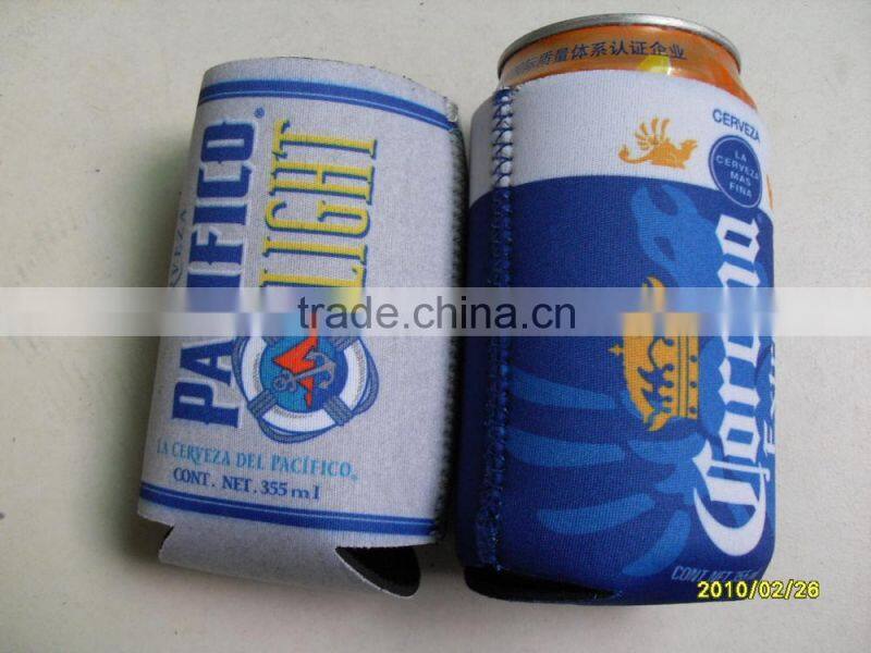 Customized neoprene can cooler zip up beer bottle coolers