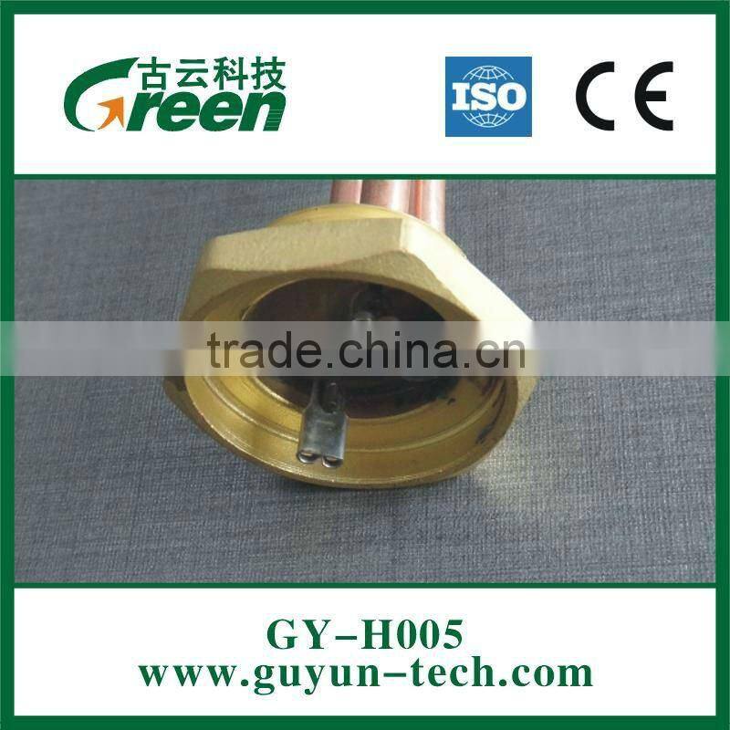 Straight copper Heating element tube with 1 1/4'' brass flange