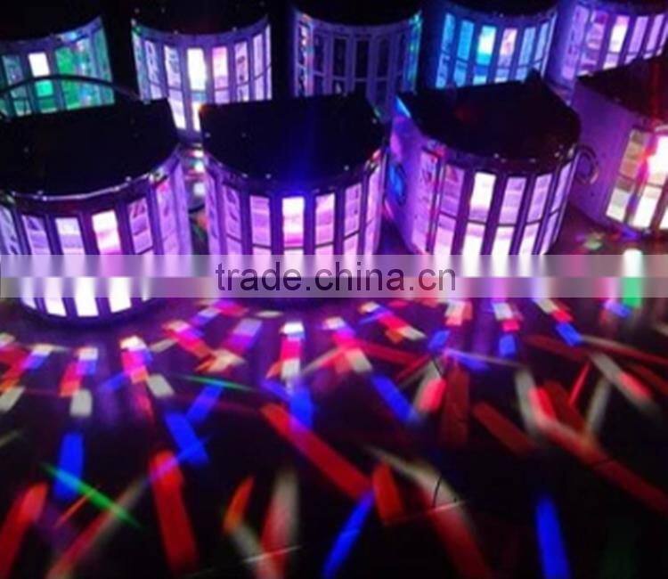 MINI imported led butterfly dj equipment full color led double butterfly effect stage light 8colors LED butterfly light