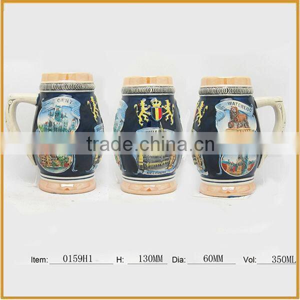 handmade 3D ceramic beer steins beer mug wholesale