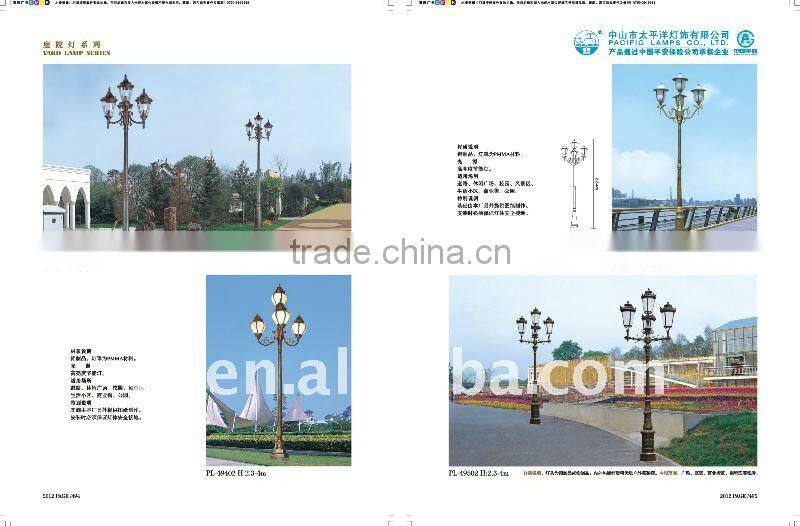 Die-cast aluminum garden light with PMMA lampshade