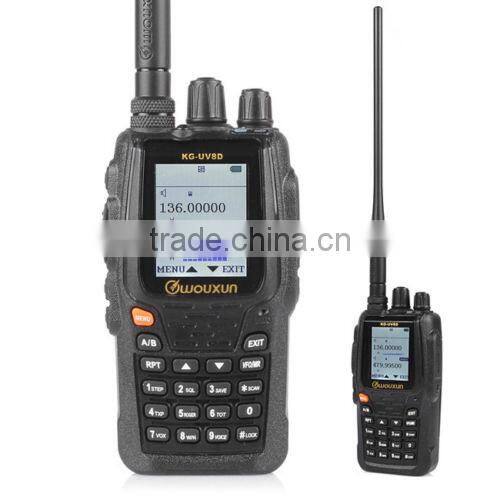 2016 Hot Selling Walkie Talkie Two Way Radio WOUXUN KG-UV8D 5W Ham FM Transceiver with 128CH