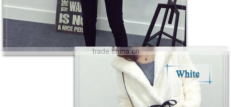 fashion korean style faux fur winter coat for young lady