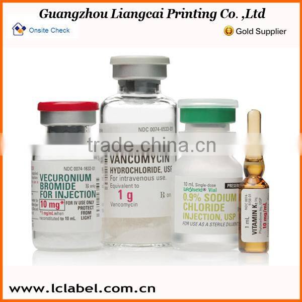 Small bottle sticker square ampoule label sticker