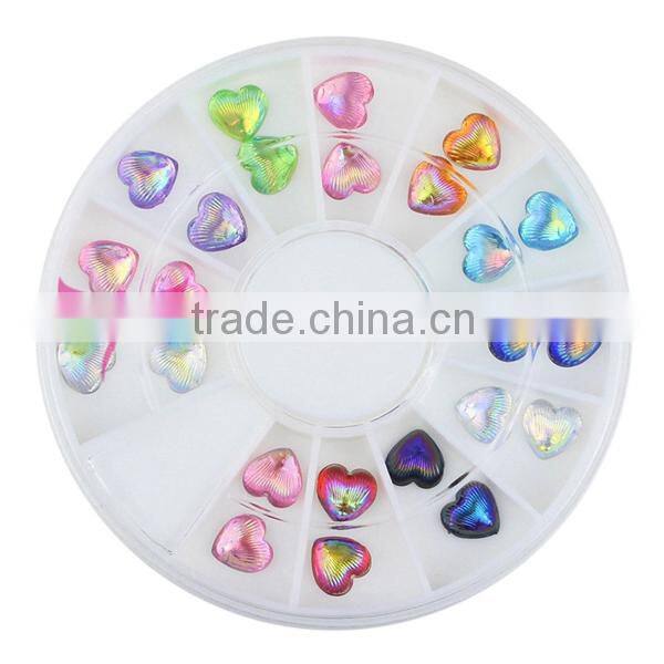 Colorful Neon nail shell decoration,3d nail art decoration 2015 YIWU Jinhua