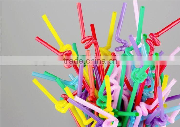 disposable colorful hard soft drink plastic straw , Flexible straw