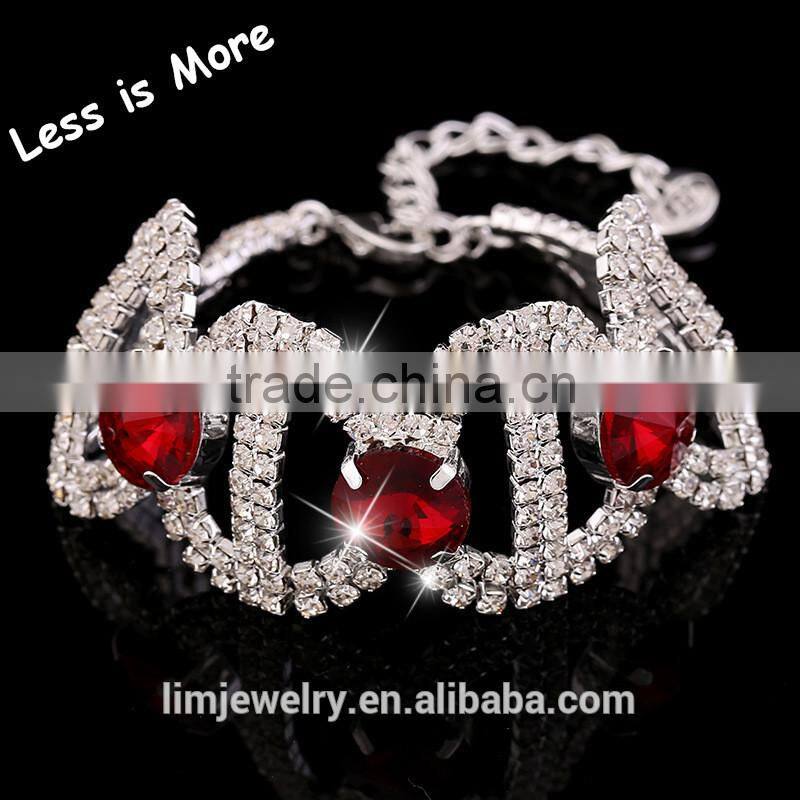 Silver & gold daily fashion alloy crystal bracelets jewelry