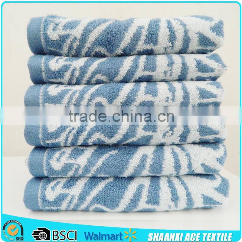 Blue and white two color jacquard towel bath jacquard towel