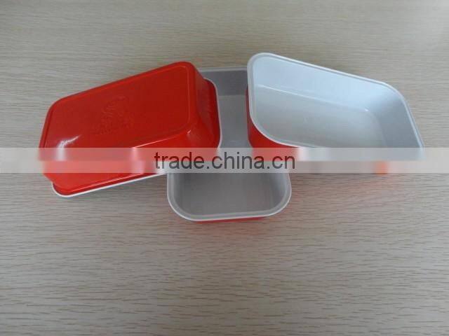 Coated aluminum foil container with lid