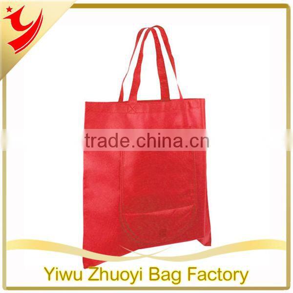 Promotional Polyester Fold and Go Tote Bag with Velcro Closure