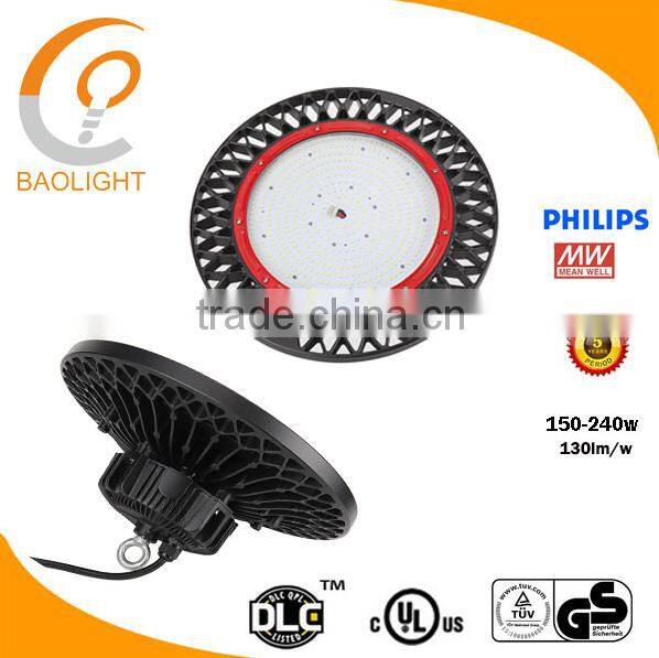DLC ETL UFO lamp 100W 150W 200W 240W IP65 anti-explosion ufo led high bay light warehouse light