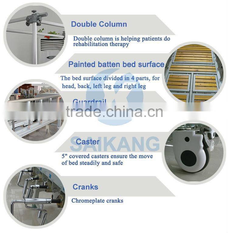 Best selling!! Medical Equipment Hospital Four Crank Three Functions Orthopedics Traction Bed