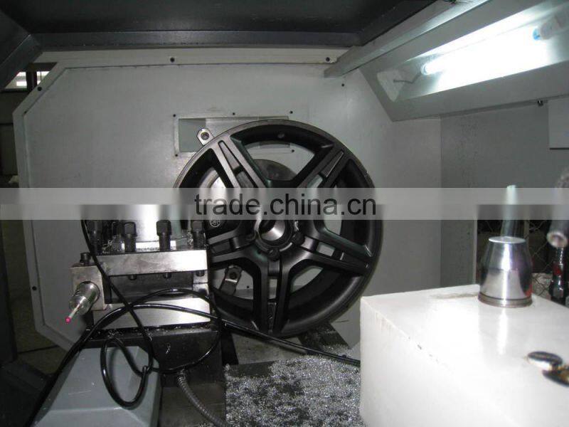 CK6166A cnc lathe wheel rim diamond cutting cnc machine