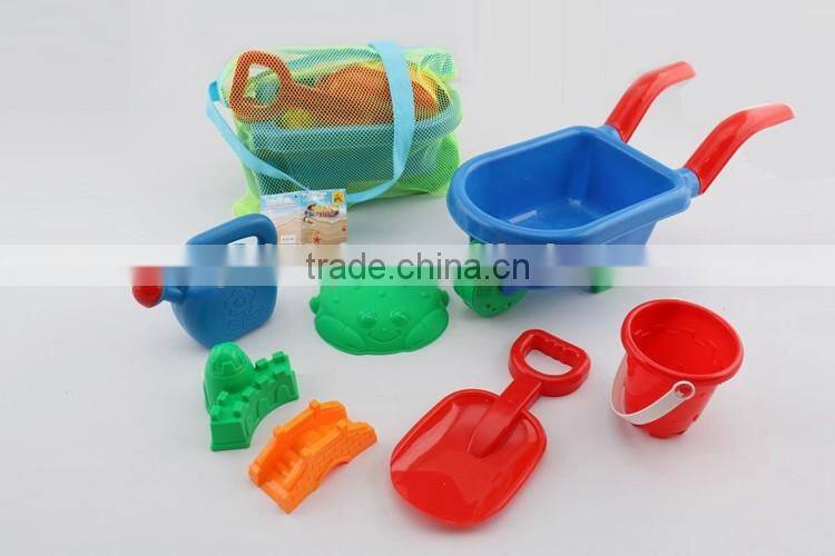 Summer funny beach sand molds kids toys Beach trolley (7PCS)