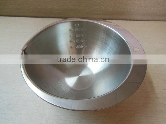 stainless steel salad bowl, food bowl, measuring bowl