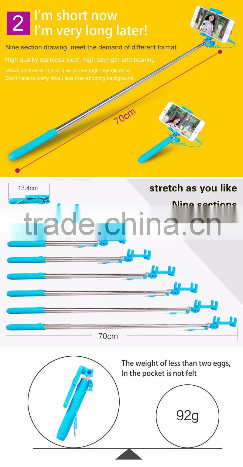 2015 hot sell selfie light osaka hockey stick gyro stabilizer for cameras selfie stick for iPhone android