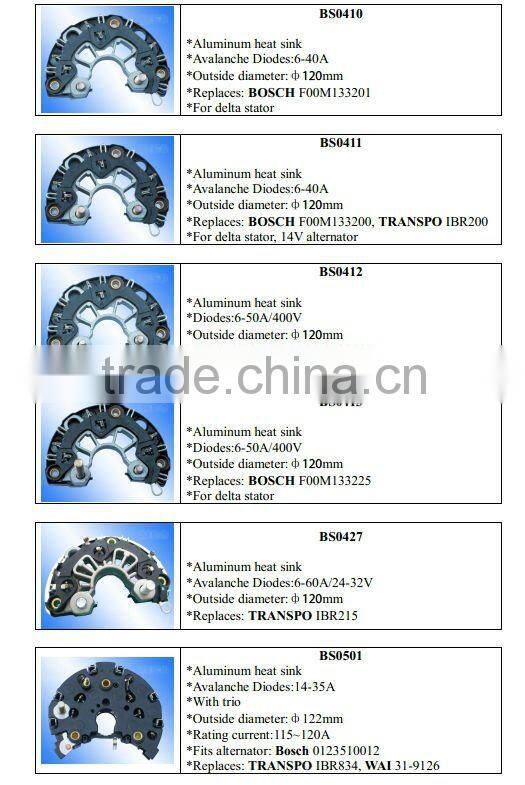 BOSCH Auto alternator rectifiers,OEM No.: IBR852 alternator rectifier diode