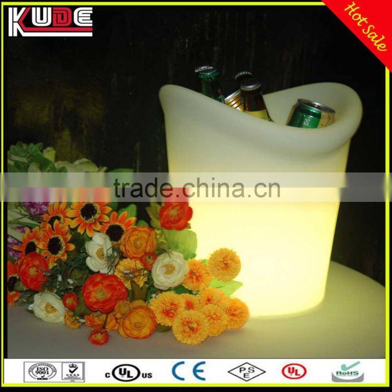 Best selling Durable Plastic LED wine Ice Bucket, LED flashing Ice Bucket, LED Lighted Ice Bucket