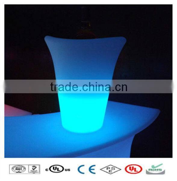 RGB glowing led plastic bacardi ice bucket