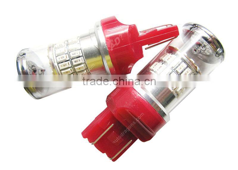 Newest promotion Red 48W 7443 base 3014 SMD 12v dc car led lighting with all base avaliable