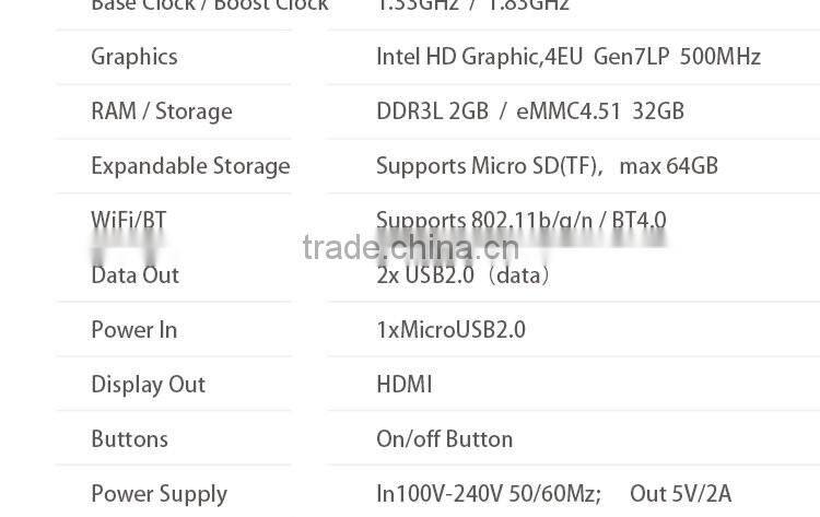 MeeGOpad T05 World First Cherry Trail Compute Stick, Win10 Home Version RAM 4GB