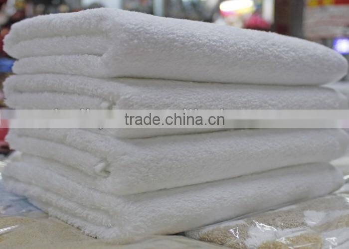 100% Cotton Plain White 16 Single Yarn Hotel white Towel