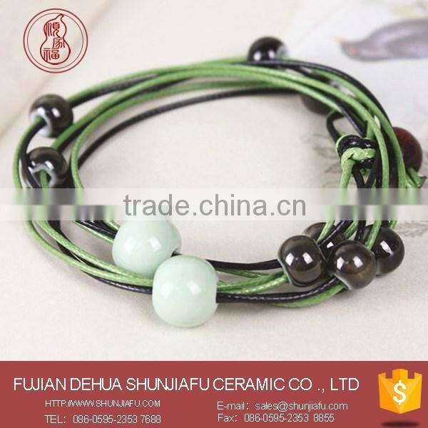 Hand-woven rope ceramic hand chain