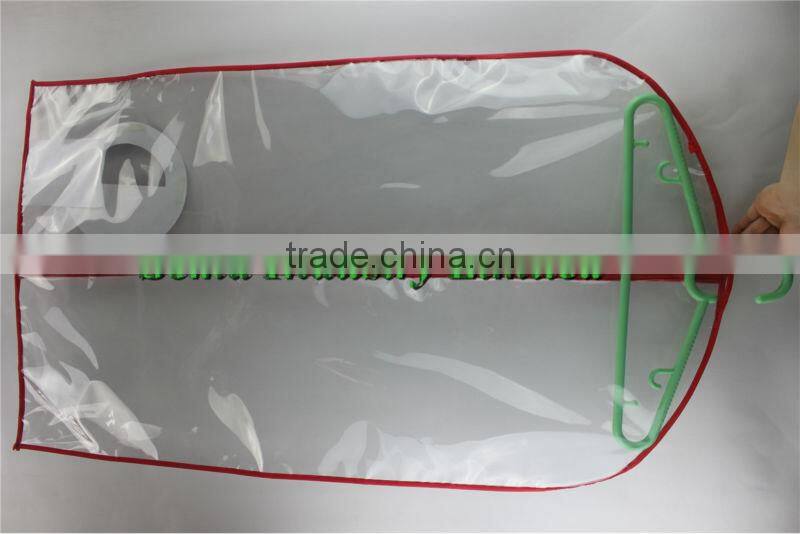 2015 hot sale two handles clear pocket nylon garment bag