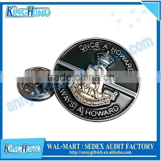 Promotional round custom metal masonic lapel pin