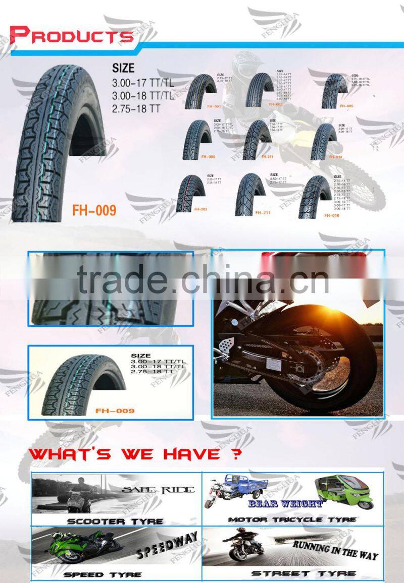 High quality motorcycle tyre 3.00-17 motorcycle tubeless tyres 3.00-17