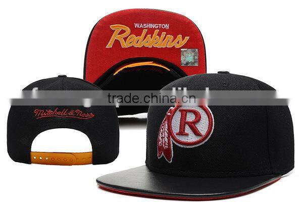 embroidered checked snapback hat