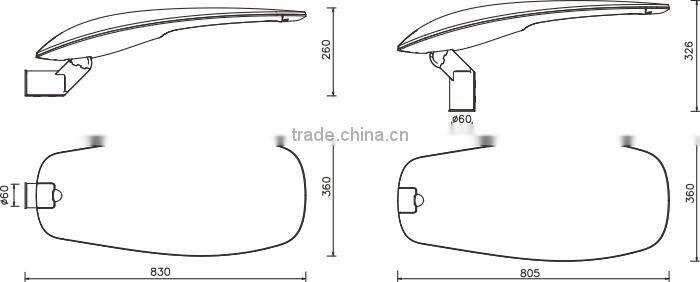 Unique Patent Ribbon-free 120W LED solar Street Light with excellent performance 115lm/w
