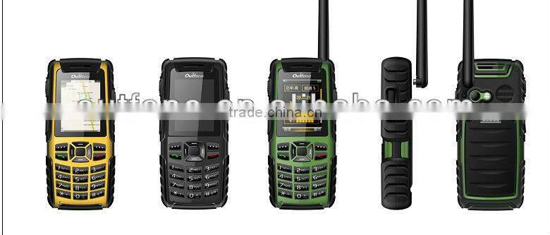 Outdoor Rugged Mobile Phone IP67 water, dust and crush proof with GPS and Walkie Talkie,designed for cycling fans