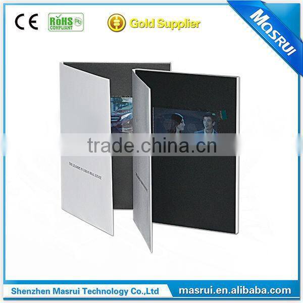 Chinese wholesale 4.3 inch lcd video greeting card / video booklet / lcd video booklet for invitation