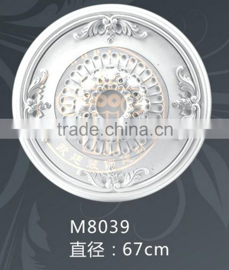 PU flat bottom lamp panel carved lamp panel Decorative ceiling lamp panel outline in gold Ceiling lamp panel pool