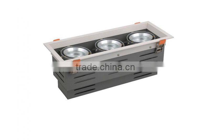 CITIZEN COB GRILIE 3 Head Led Rectangular Downlight TEC002HGR45W