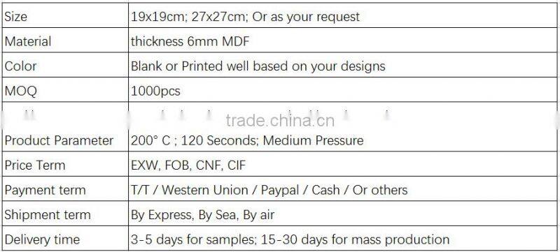 blank wood clock frame for dye sublimation for home decorative