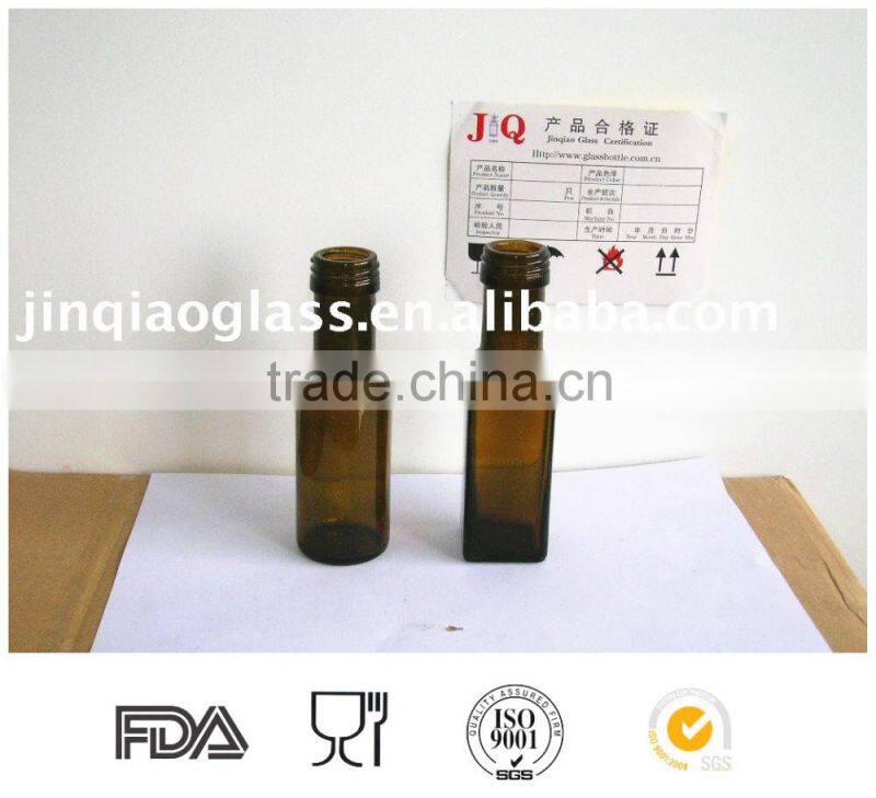2015 HOT SALE 100ml green olive oil glass bottle