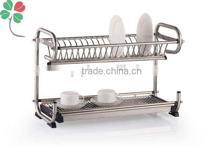 two tier stainless steel dish rack