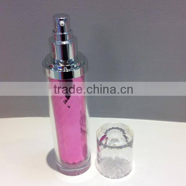2014 new design cosmetic lotion bottle with pump luxury acrylic lotion bottle