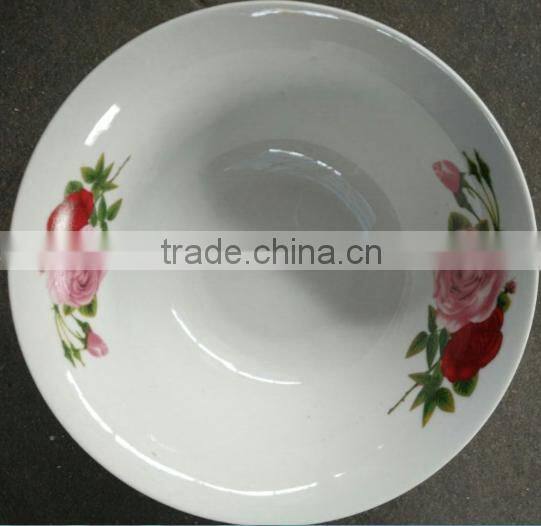 Hot sale high quality microwave safe ceramic bowl , Custom printed flower ceramic cereal bowl