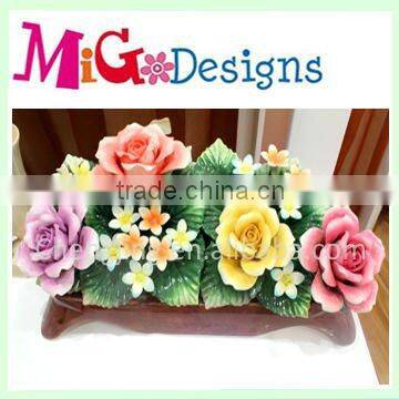 wholesale custom pink ceramic flowers gifts
