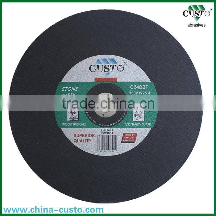 350mm*3 inventory cutting wheel of single net in China abrasive factory