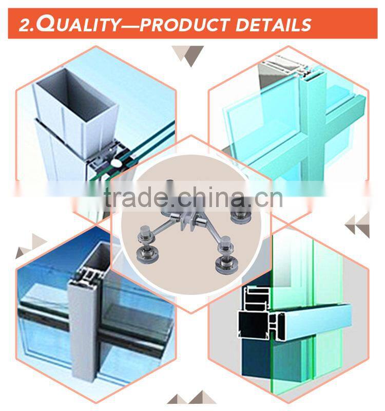 curtain wall profile for glass facade curtain wall