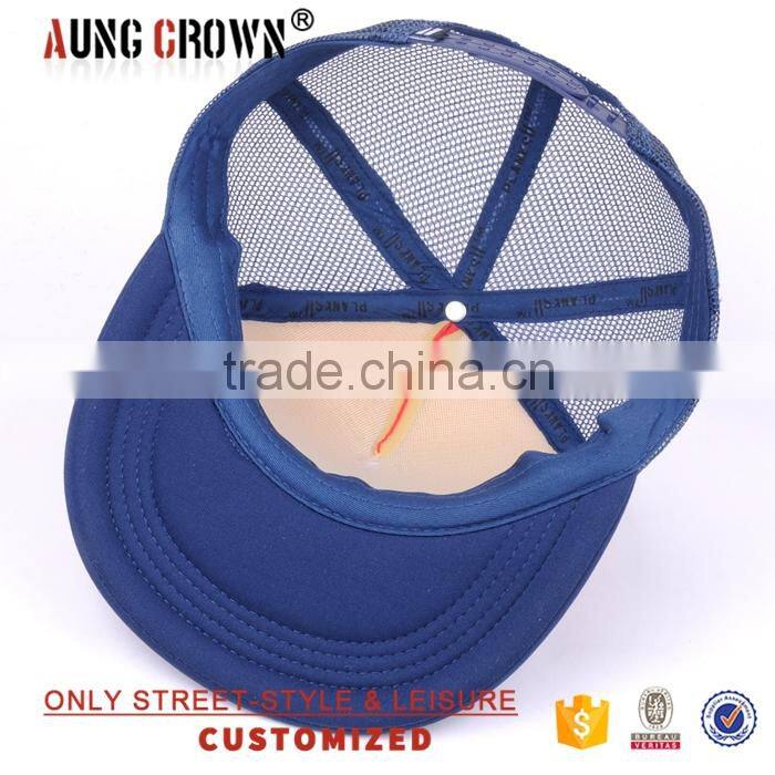 100% cotton mesh cap/cool trucker caps/flat brim trucker caps