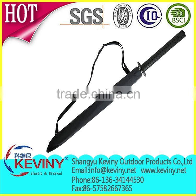 8K katana handle umbrella straight auto open umbrella with sword handle manufacture by china parasol factory