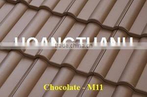 Concrete Roof Tile wave small Chocolate M11