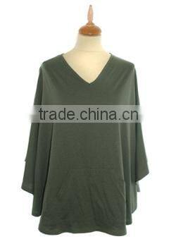 Custom heavy cotton brushed plain easy wear fashion nursing cover top